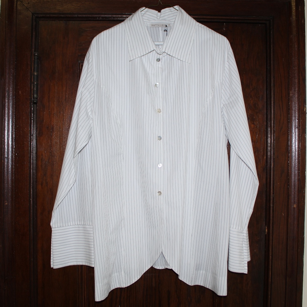 White with black stripe MATTHILDUR button down